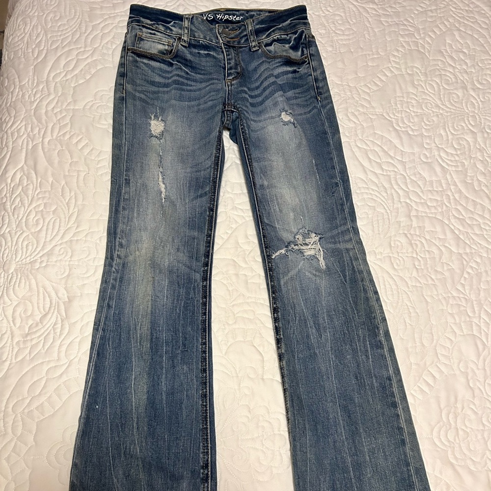 Victoria’s Secret Distressed Bootcut Hipster Jean